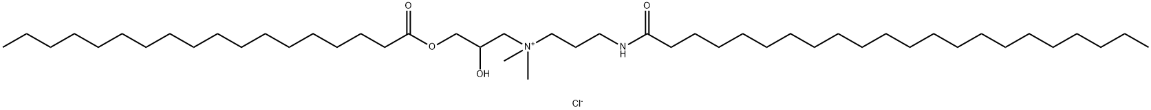 2-hydroxy-3-[(oxooctadecyl)oxy]propyldimethyl[3-[(1-oxodocosyl)amino]propyl]ammonium chloride,93803-20-4,结构式