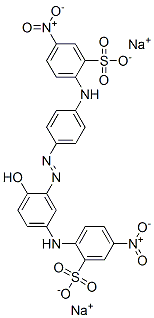 disodium 2-[[4-[[2-hydroxy-5-[(4-nitro-2-sulphonatophenyl)amino]phenyl]azo]phenyl]amino]-5-nitrobenzenesulphonate|