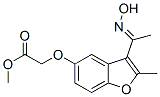 Acetic  acid,  2-[[3-[1-(hydroxyimino)ethyl]-2-methyl-5-benzofuranyl]oxy]-,  methyl  ester 结构式