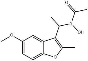 Acetamide,  N-hydroxy-N-[1-(5-methoxy-2-methyl-3-benzofuranyl)ethyl]- Struktur