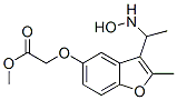 Acetic  acid,  2-[[3-[1-(hydroxyamino)ethyl]-2-methyl-5-benzofuranyl]oxy]-,  methyl  ester Structure