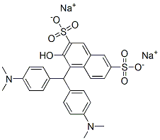 disodium 4-[bis[4-(dimethylamino)phenyl]methyl]-3-hydroxynaphthalene-2,7-disulphonate,93805-02-8,结构式