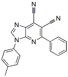 3H-Imidazo[4,5-b]pyridine-6,7-dicarbonitrile,  3-(4-methylphenyl)-5-phenyl- Struktur