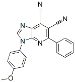 3H-Imidazo[4,5-b]pyridine-6,7-dicarbonitrile,  3-(4-methoxyphenyl)-5-phenyl- 结构式