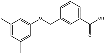 3-(3,5-dimethylphenoxymethyl)benzoic acid 化学構造式