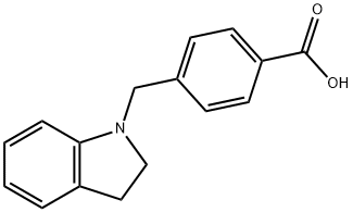 4-(2,3-ジヒドロ-1H-インドール-1-イルメチル)安息香酸 化学構造式