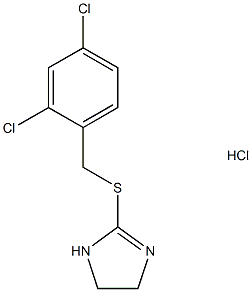 2-[(2,4-Dichlorobenzyl)thio]-4,5-dihydro-1H-imidazole hydrochloride 化学構造式