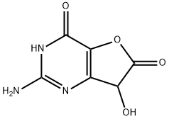 Furo[3,2-d]pyrimidine-4,6(3H,7H)-dione,  2-amino-7-hydroxy- 化学構造式