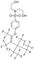 N,N-bis(2-hydroxyethyl)-4-[[4,4,5,5,5-pentafluoro-3-(pentafluoroethyl)-1,2,3-tris(trifluoromethyl)pent-1-enyl]oxy]benzenesulphonamide,93819-97-7,结构式