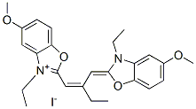 3-ethyl-2-[2-[(3-ethyl-5-methoxy-3H-benzoxazol-2-ylidene)methyl]but-1-enyl]-5-methoxybenzoxazolium iodide 结构式