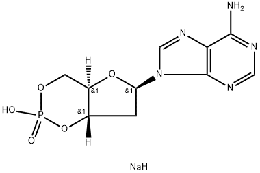 2-脱氧腺苷-3,5-环磷酸钠盐(+4℃),93839-95-3,结构式