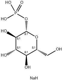 β-D-グルコピラノース1-りん酸水素ナトリウム 化学構造式