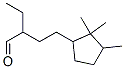 alpha-ethyl-2,2,3-trimethylcyclopentanebutyraldehyde Structure