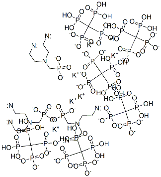hexapotassium tetrahydrogen [[(phosphonatomethyl)imino]bis[ethane-2,1-diylnitrilobis(methylene)]]tetrakisphosphonate 结构式