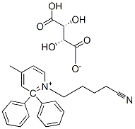 1-(4-cyanobutyl)-gamma-methyl-alpha,alpha-diphenylpyridinium hydrogen [R-(R*,R*)]-tartrate,93842-99-0,结构式