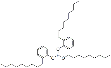 isodecyl bis(nonylphenyl) phosphite 化学構造式