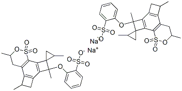 disodium (sulphonatophenoxy)tetrapropylenebenzenesulphonate 化学構造式