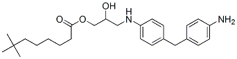 3-[[4-[(4-aminophenyl)methyl]phenyl]amino]-2-hydroxypropyl neodecanoate 化学構造式