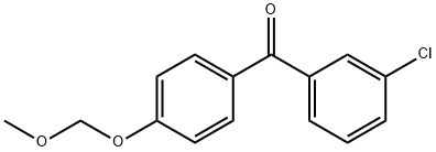 (3-クロロフェニル)[4-(メトキシメトキシ)フェニル]メタノン 化学構造式