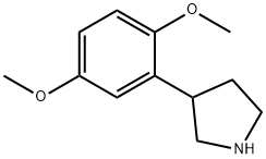 3-(2,5-ジメトキシフェニル)ピロリジン 化学構造式