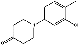 1-(3-chloro-4-methylphenyl)piperidin-4-one Struktur