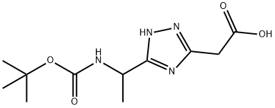 (5-(1-[(TERT-BUTOXYCARBONYL)AMINO]ETHYL)-4H-1,2,4-TRIAZOL-3-YL)ACETIC ACID,938459-15-5,结构式