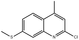 2-クロロ-4-メチル-7-(メチルチオ)キノリン 化学構造式