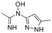 Ethanimidamide,  N-hydroxy-N-(5-methyl-1H-pyrazol-3-yl)- Structure