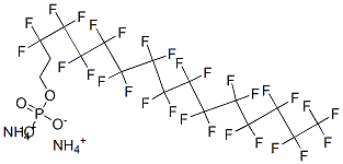 diammonium 3,3,4,4,5,5,6,6,7,7,8,8,9,9,10,10,11,11,12,12,13,13,14,14,15,15,16,16,16-nonacosafluorohexadecyl phosphate,93857-47-7,结构式