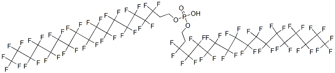 bis[3,3,4,4,5,5,6,6,7,7,8,8,9,9,10,10,11,11,12,12,13,13,14,14,15,15,16,16,17,17,18,18,18-tritriacontafluorooctadecyl] hydrogen phosphate Struktur