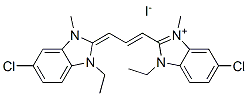 5-chloro-2-[3-(5-chloro-1-ethyl-1,3-dihydro-3-methyl-2H-benzimidazol-2-ylidene)-1-propenyl]-1-ethyl-3-methyl-1H-benzimidazolium iodide Structure