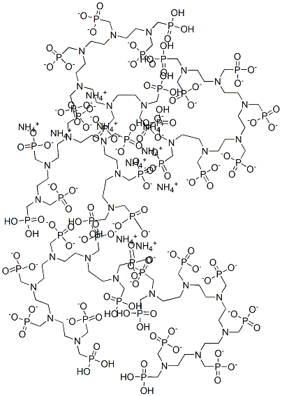 decaammonium [2,5,8,11,14,17-hexakis(phosphonatomethyl)-2,5,8,11,14,17-hexaazaoctadecane-1,18-diyl]bisphosphonate 结构式