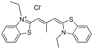 3-ethyl-2-[3-(3-ethyl-3H-benzothiazol-2-ylidene)-2-methylprop-1-enyl]benzothiazolium chloride,93859-01-9,结构式