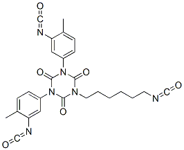 1-(6-isocyanatohexyl)-3,5-bis(3-isocyanato-p-tolyl)-1,3,5-triazine-2,4,6(1H,3H,5H)-trione,93859-11-1,结构式