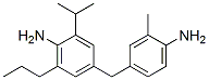 4-[(4-アミノ-3-メチルフェニル)メチル]-2-(1-メチルエチル)-6-プロピルベンゼンアミン 化学構造式