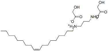 (Z)-N-octadec-9-enylpropane-1,3-diyldiammonium bis(hydroxyacetate) Struktur