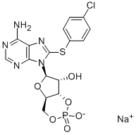 8-(4-硫代氯苯基)腺苷-3',5'-环状磷酸钠,93882-12-3,结构式