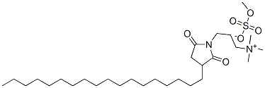 [trimethyl[3-[3-(octadecyl)-2,5-dioxopyrrolidine-1-yl]propyl]ammonium] methyl sulphate 化学構造式