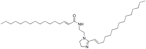 N-[2-[4,5-dihydro-2-(pentadecenyl)-1H-imidazol-1-yl]ethyl]hexadecenamide Struktur