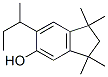 1,1,3,3-tetramethyl-6-(1-methylpropyl)indan-5-ol  Structure
