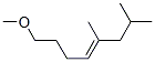 1-methoxy-5,7-dimethyloct-4-ene Structure