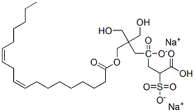 disodium (Z,Z)-4-[2,2-bis(hydroxymethyl)-3-[(1-oxooctadeca-9,12-dienyl)oxy]propyl] 2-sulphonatosuccinate Structure