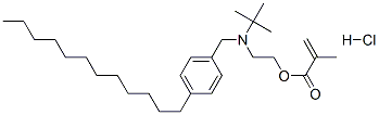 2-[(1,1-dimethylethyl)[(4-dodecylphenyl)methyl]amino]ethyl methacrylate hydrochloride 结构式