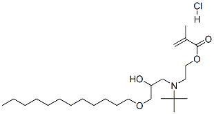 2-[(1,1-dimethylethyl)[3-(dodecyloxy)-2-hydroxypropyl]amino]ethyl methacrylate hydrochloride Structure