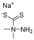 2,2-ジメチルヒドラジン-1-カルボジチオ酸ナトリウム 化学構造式