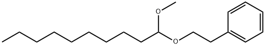 [2-[(1-メトキシデシル)オキシ]エチル]ベンゼン 化学構造式