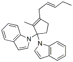 1,1'-[2-methyl-3-(pent-2-enyl)-2-cyclopenten-1-ylidene]bis(1H-indole) Structure