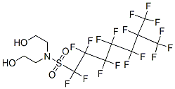 heptadecafluoro-N,N-bis(2-hydroxyethyl)isooctanesulphonamide 化学構造式