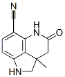 Pyrrolo[4,3,2-de]quinoline-6-carbonitrile,  1,2,2a,3,4,5-hexahydro-2a-methyl-4-oxo- Struktur