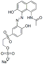 sodium 2-[[3-[(8-acetamido-2-hydroxy-1-naphthyl)azo]-4-hydroxyphenyl]sulphonyl]ethyl sulphate  Structure